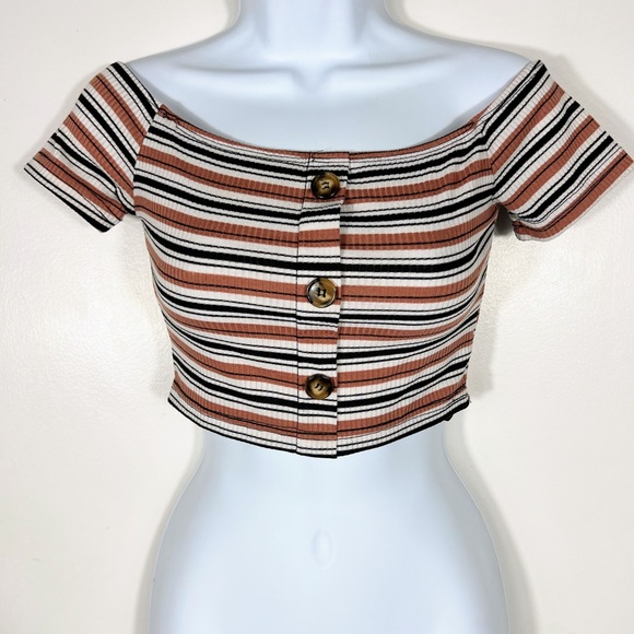 Striped crop top size small - Picture 1 of 4